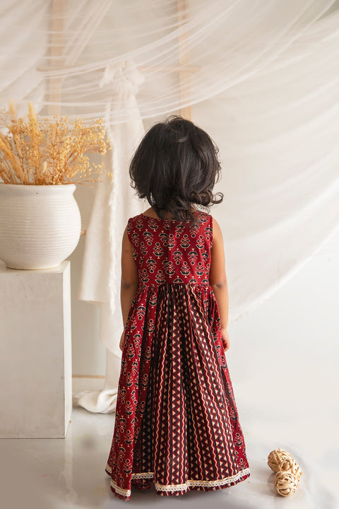 Brown Anarkali Dress