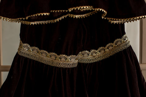 Brown Velvet Sharara set