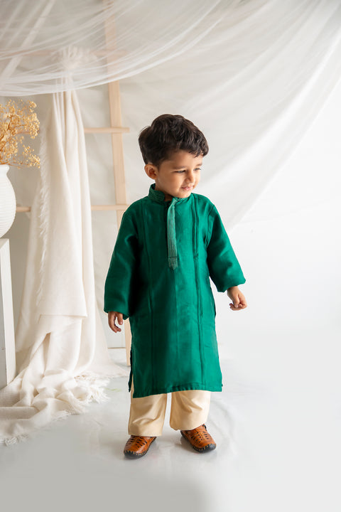 Boys Green Kurta Pajama