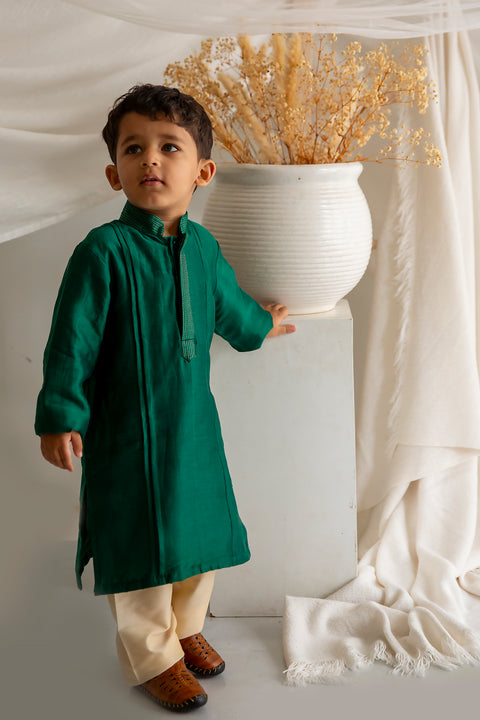 Boys Green Kurta Pajama