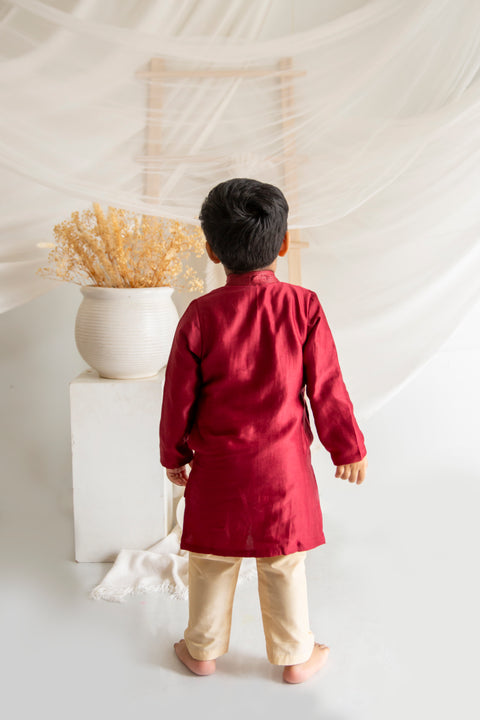Maroon Kurta Pajama